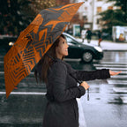 Wests Tigers Rugby Umbrella Fierce Mascot Geometric Tribal Art