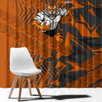 Wests Tigers Rugby Window Curtain Fierce Mascot Geometric Tribal Art