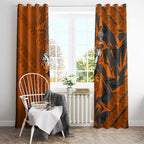 Wests Tigers Rugby Window Curtain Fierce Mascot Geometric Tribal Art