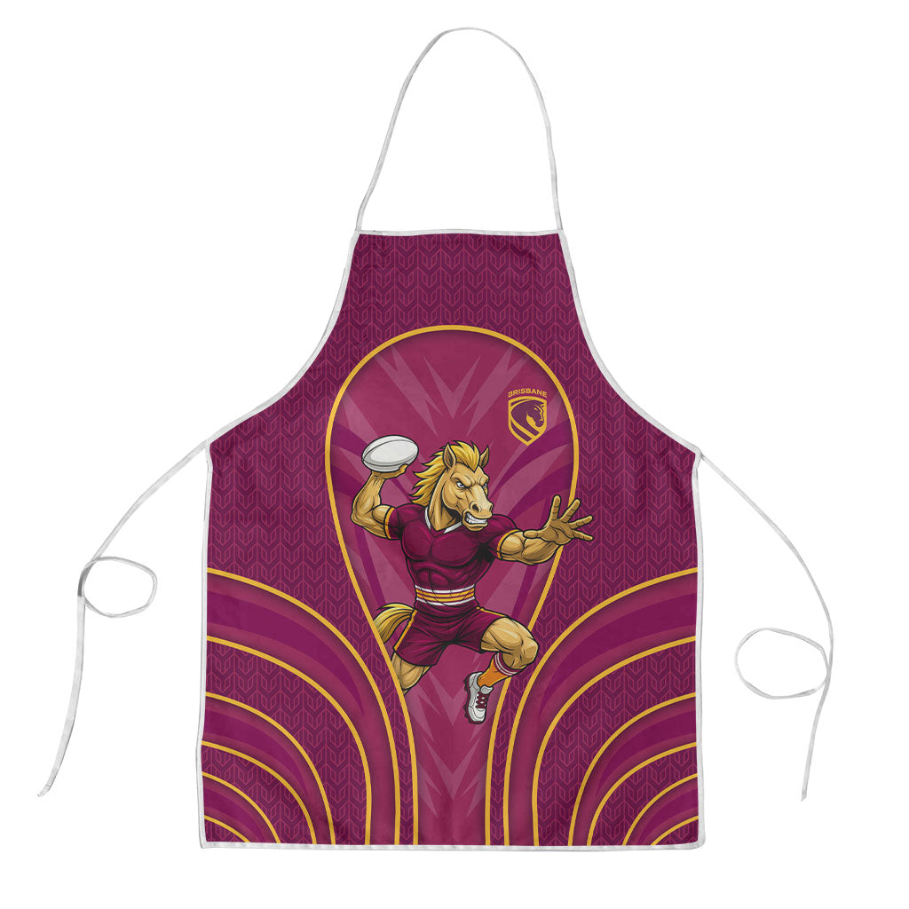 Brisbane Broncos Mascot Apron Australian Rugby Culture - Powerful Horse Athlete
