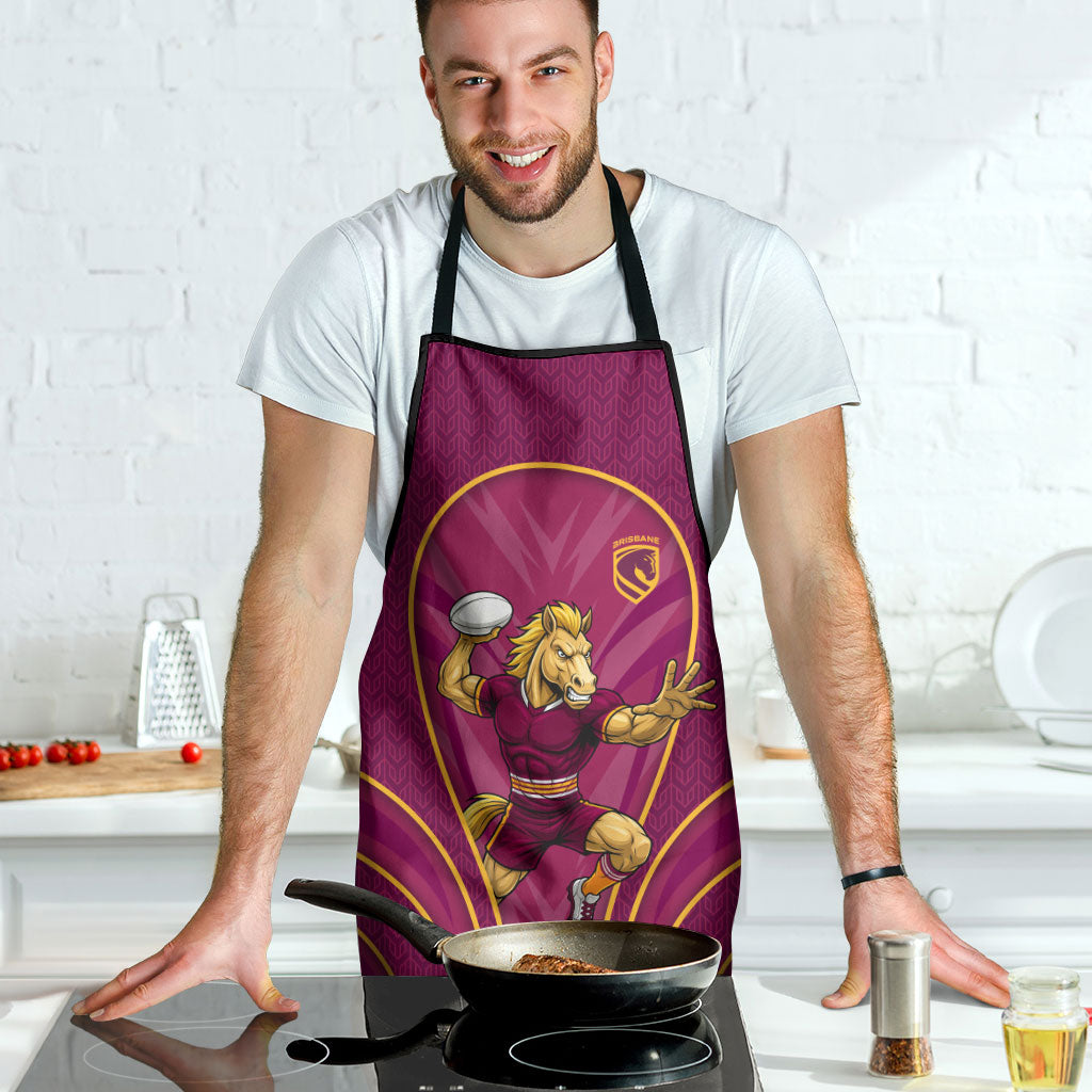 Brisbane Broncos Mascot Apron Australian Rugby Culture - Powerful Horse Athlete