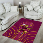 Brisbane Broncos Mascot Area Rug Australian Rugby Culture - Powerful Horse Athlete