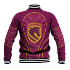 Brisbane Broncos Mascot Baseball Jacket Australian Rugby Culture - Powerful Horse Athlete