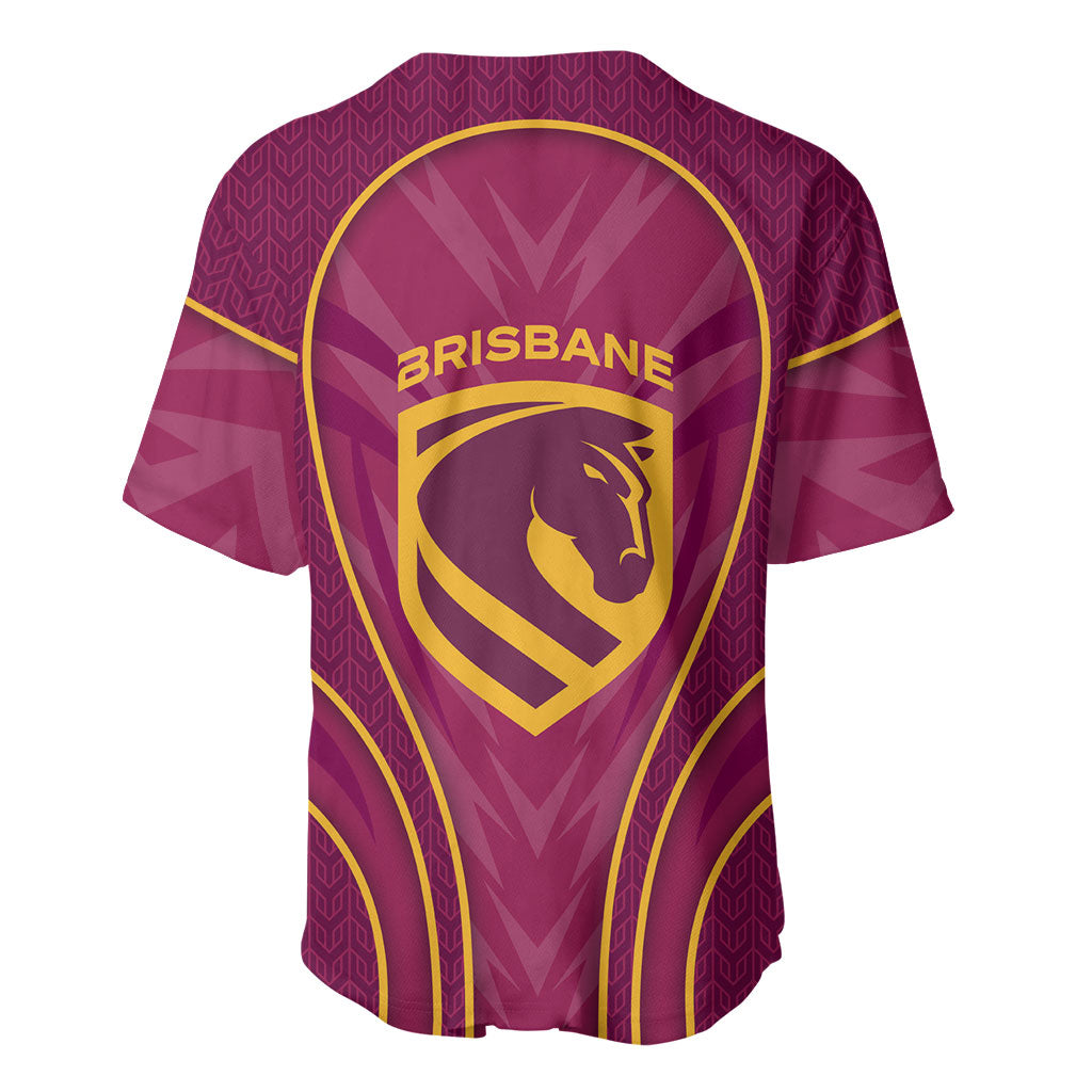 Brisbane Broncos Mascot Baseball Jersey Australian Rugby Culture - Powerful Horse Athlete