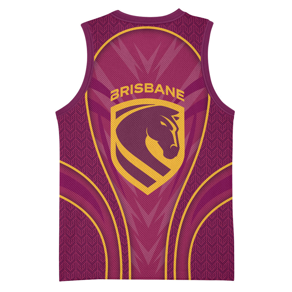 Brisbane Broncos Mascot Basketball Jersey Australian Rugby Culture - Powerful Horse Athlete