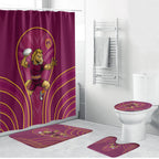 Brisbane Broncos Mascot Bathroom Set Australian Rugby Culture - Powerful Horse Athlete