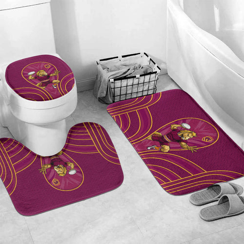 Brisbane Broncos Mascot Bathroom Set Australian Rugby Culture - Powerful Horse Athlete