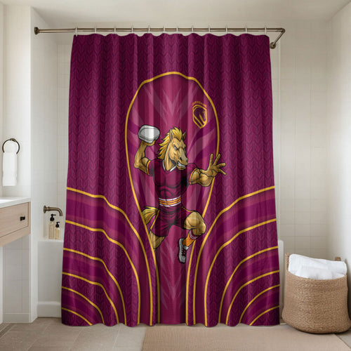 Brisbane Broncos Mascot Bathroom Set Australian Rugby Culture - Powerful Horse Athlete
