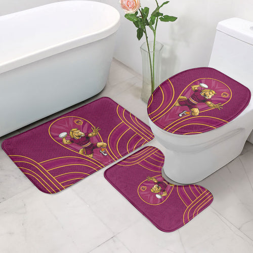 Brisbane Broncos Mascot Bathroom Set Australian Rugby Culture - Powerful Horse Athlete