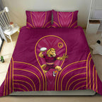 Brisbane Broncos Mascot Bedding Set Australian Rugby Culture - Powerful Horse Athlete