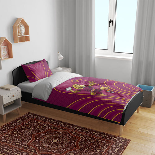 Brisbane Broncos Mascot Bedding Set Australian Rugby Culture - Powerful Horse Athlete