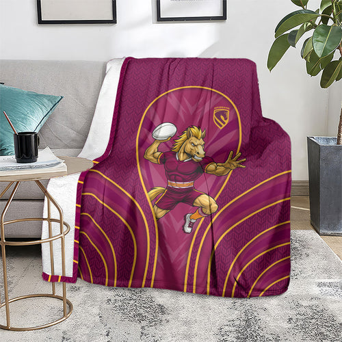 Brisbane Broncos Mascot Blanket Australian Rugby Culture - Powerful Horse Athlete