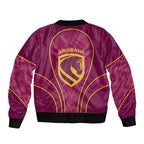 Brisbane Broncos Mascot Bomber Jacket Australian Rugby Culture - Powerful Horse Athlete