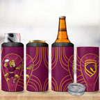 Brisbane Broncos Mascot 4 in 1 Can Cooler Tumbler Australian Rugby Culture - Powerful Horse Athlete