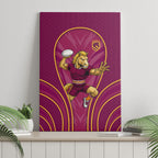 Brisbane Broncos Mascot Canvas Wall Art Australian Rugby Culture - Powerful Horse Athlete