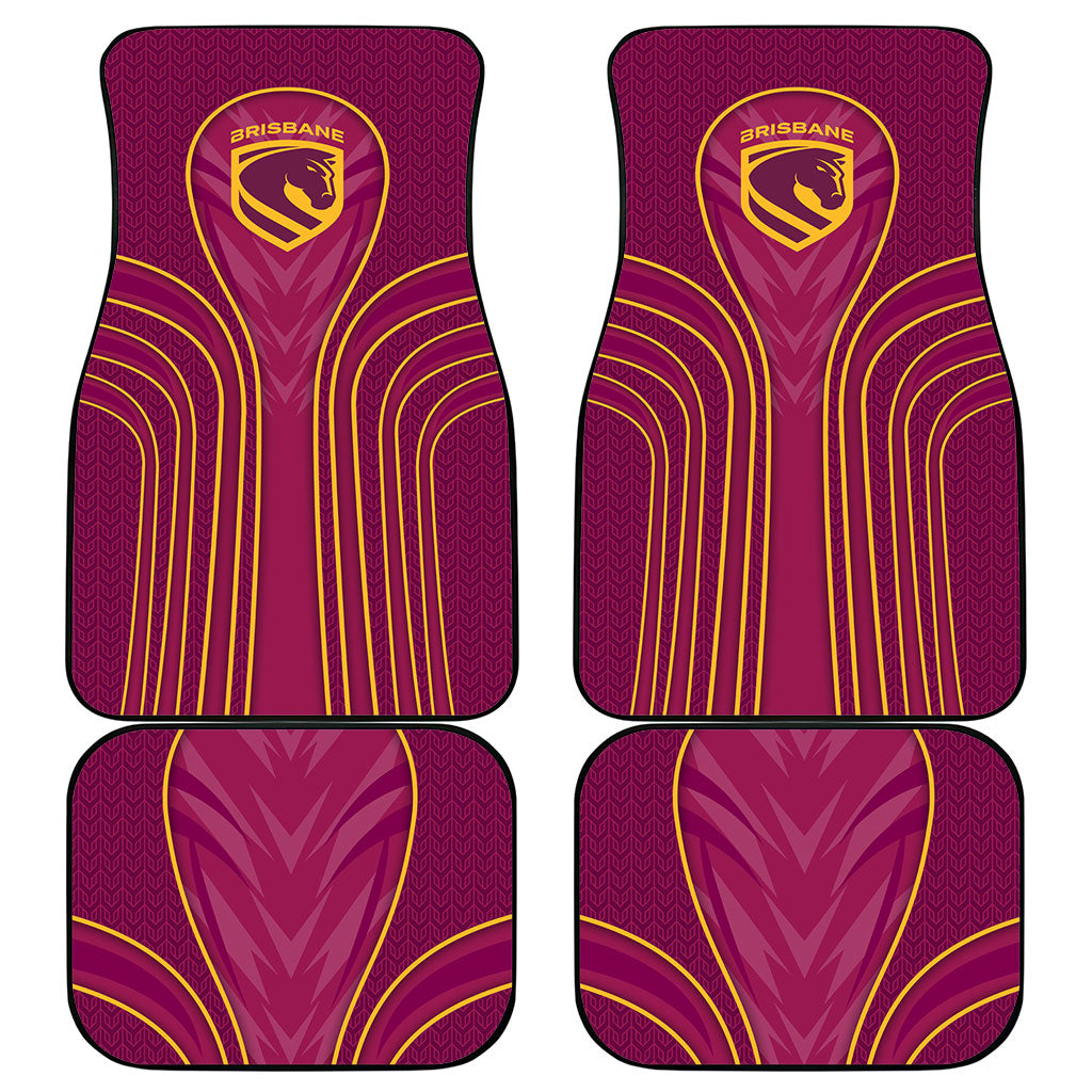 Brisbane Broncos Mascot Car Mats Australian Rugby Culture - Powerful Horse Athlete