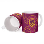 Brisbane Broncos Mascot Ceramic Mug Australian Rugby Culture - Powerful Horse Athlete