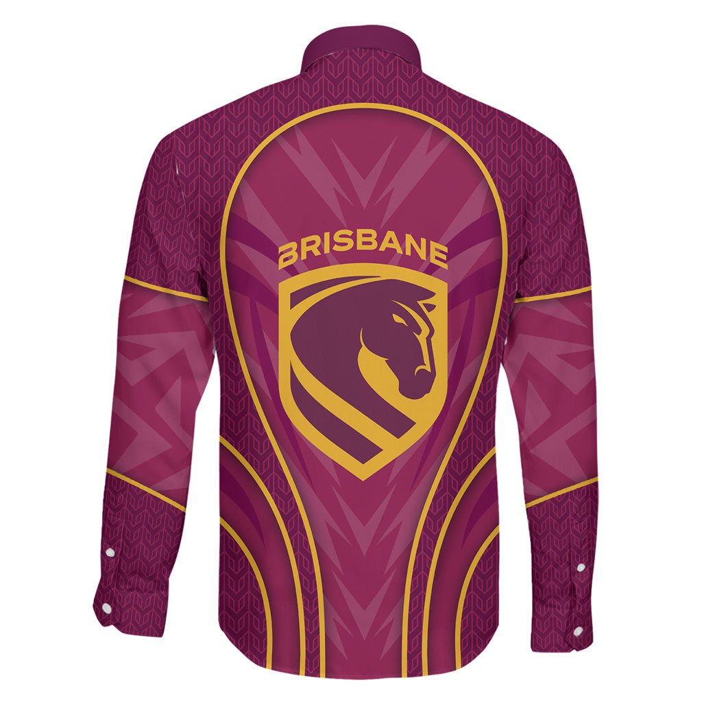 Brisbane Broncos Mascot Family Matching Mermaid Dress and Hawaiian Shirt Australian Rugby Culture - Powerful Horse Athlete