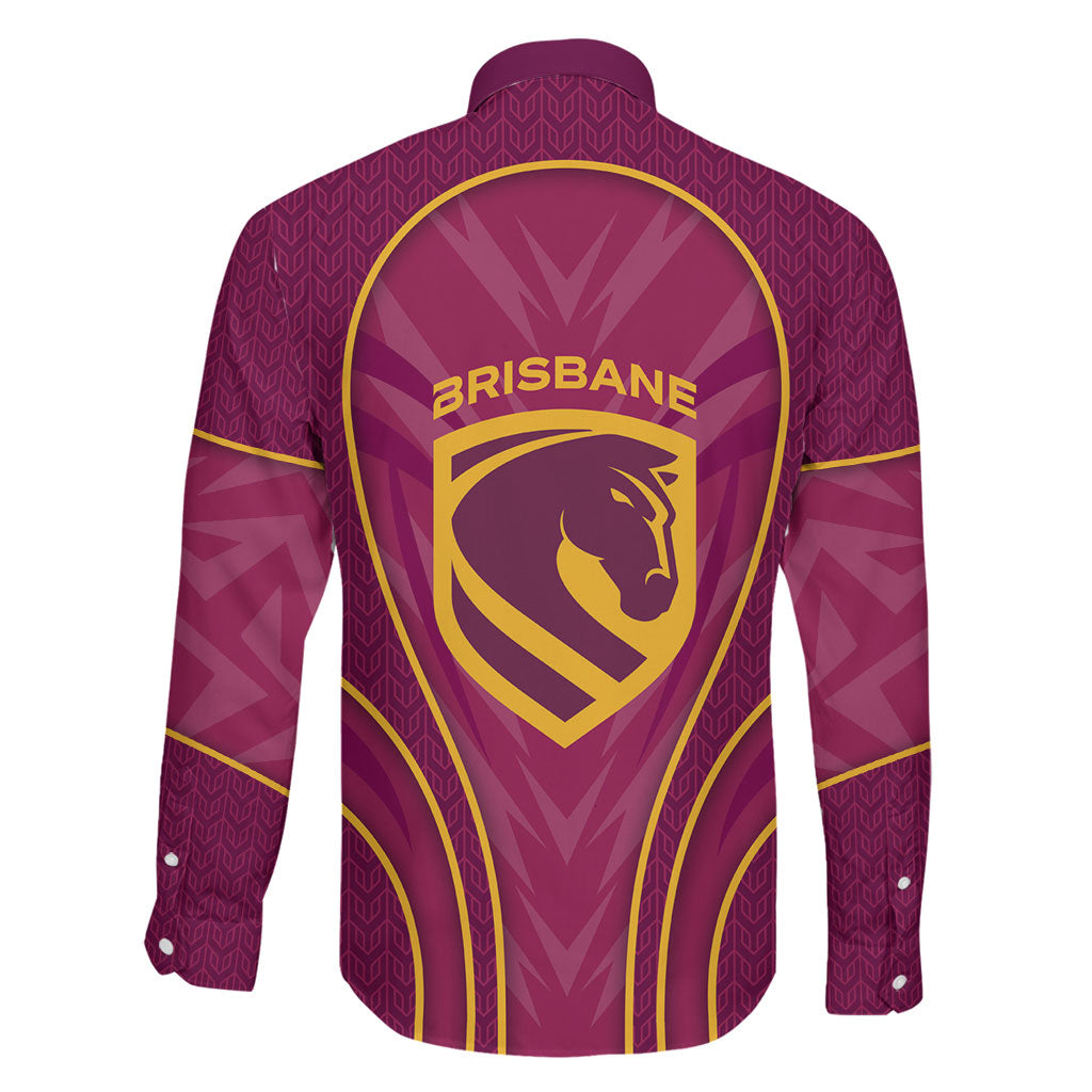 Brisbane Broncos Mascot Family Matching Puletasi and Hawaiian Shirt Australian Rugby Culture - Powerful Horse Athlete
