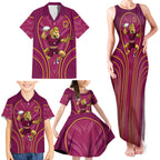 Brisbane Broncos Mascot Family Matching Tank Maxi Dress and Hawaiian Shirt Australian Rugby Culture - Powerful Horse Athlete