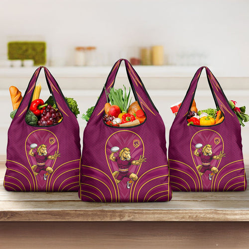 Brisbane Broncos Mascot Grocery Bag Australian Rugby Culture - Powerful Horse Athlete