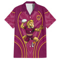 Brisbane Broncos Mascot Hawaiian Shirt Australian Rugby Culture - Powerful Horse Athlete