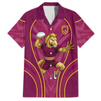 Brisbane Broncos Mascot Hawaiian Shirt Australian Rugby Culture - Powerful Horse Athlete