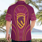 Brisbane Broncos Mascot Hawaiian Shirt Australian Rugby Culture - Powerful Horse Athlete