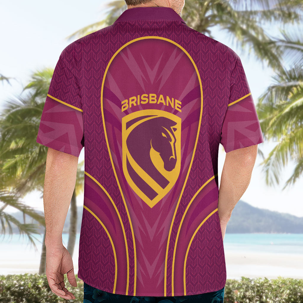 Brisbane Broncos Mascot Hawaiian Shirt Australian Rugby Culture - Powerful Horse Athlete