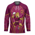 Brisbane Broncos Mascot Hockey Jersey Australian Rugby Culture - Powerful Horse Athlete