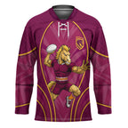 Brisbane Broncos Mascot Hockey Jersey Australian Rugby Culture - Powerful Horse Athlete