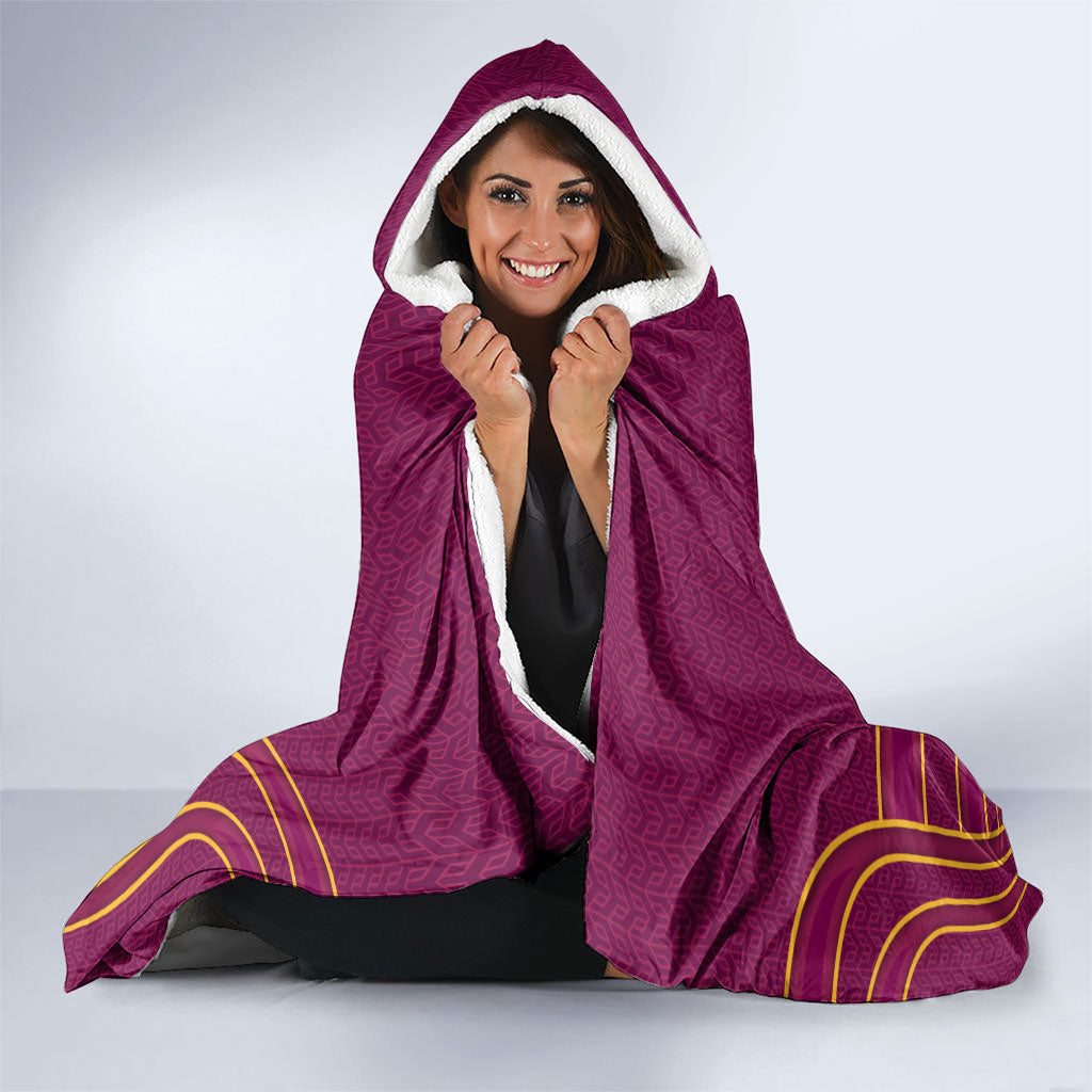 Brisbane Broncos Mascot Hooded Blanket Australian Rugby Culture - Powerful Horse Athlete