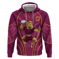 Brisbane Broncos Mascot Hoodie Australian Rugby Culture - Powerful Horse Athlete