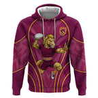 Brisbane Broncos Mascot Hoodie Australian Rugby Culture - Powerful Horse Athlete