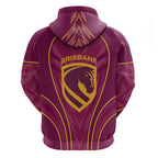 Brisbane Broncos Mascot Hoodie Australian Rugby Culture - Powerful Horse Athlete