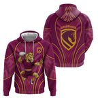 Brisbane Broncos Mascot Hoodie Australian Rugby Culture - Powerful Horse Athlete