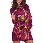 Brisbane Broncos Mascot Hoodie Dress Australian Rugby Culture - Powerful Horse Athlete