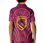 Brisbane Broncos Mascot Kid Polo Shirt Australian Rugby Culture - Powerful Horse Athlete