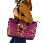 Brisbane Broncos Mascot Leather Tote Bag Australian Rugby Culture - Powerful Horse Athlete
