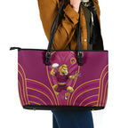 Brisbane Broncos Mascot Leather Tote Bag Australian Rugby Culture - Powerful Horse Athlete