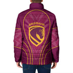 Brisbane Broncos Mascot Padded Jacket Australian Rugby Culture - Powerful Horse Athlete