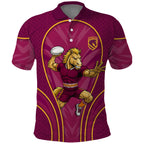 Brisbane Broncos Mascot Polo Shirt Australian Rugby Culture - Powerful Horse Athlete