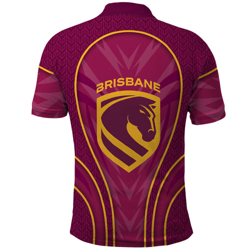 Brisbane Broncos Mascot Polo Shirt Australian Rugby Culture - Powerful Horse Athlete