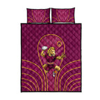 Brisbane Broncos Mascot Quilt Bed Set Australian Rugby Culture - Powerful Horse Athlete