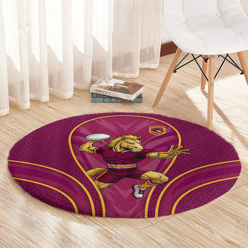 Brisbane Broncos Mascot Round Carpet Australian Rugby Culture - Powerful Horse Athlete