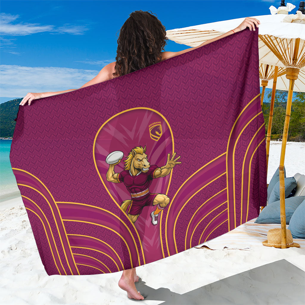 Brisbane Broncos Mascot Sarong Australian Rugby Culture - Powerful Horse Athlete