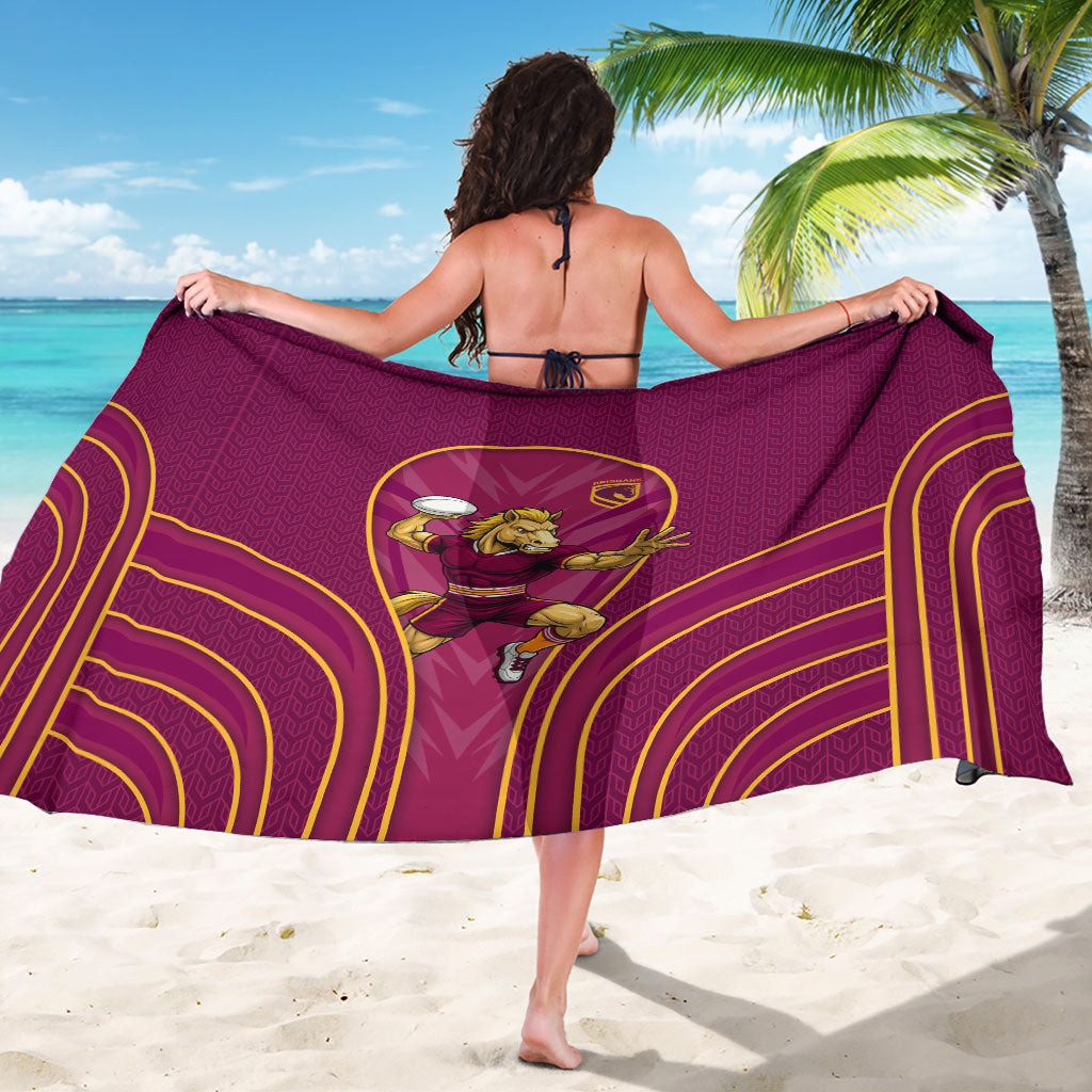 Brisbane Broncos Mascot Sarong Australian Rugby Culture - Powerful Horse Athlete
