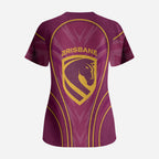Brisbane Broncos Mascot Scrub Top Australian Rugby Culture - Powerful Horse Athlete