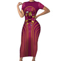 Brisbane Broncos Mascot Short Sleeve Bodycon Dress Australian Rugby Culture - Powerful Horse Athlete