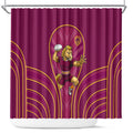 Brisbane Broncos Mascot Shower Curtain Australian Rugby Culture - Powerful Horse Athlete